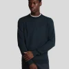 Lyle & Scott Reframed | Pullover & Strickwaren<Tonal Eagle Merino Rundhals-Pullover DarkNavy