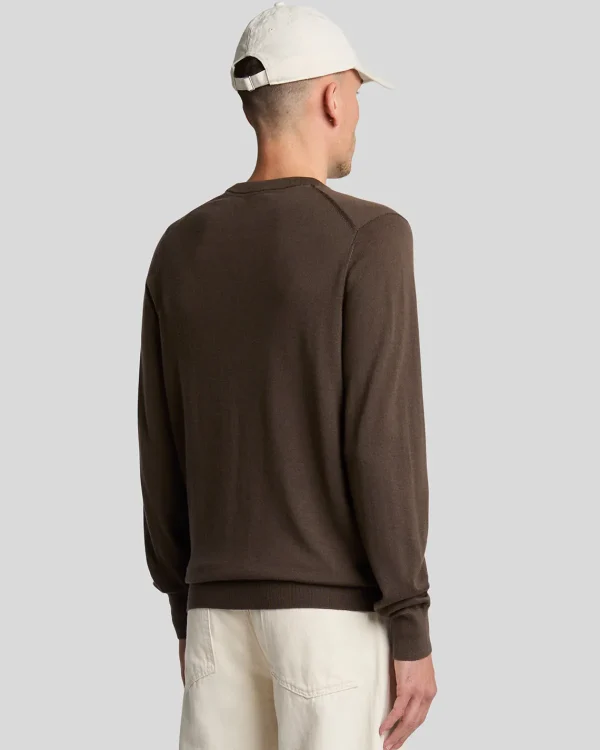 Lyle & Scott Reframed | Pullover & Strickwaren<Tonal Eagle Merino Rundhals-Pullover FormGreen