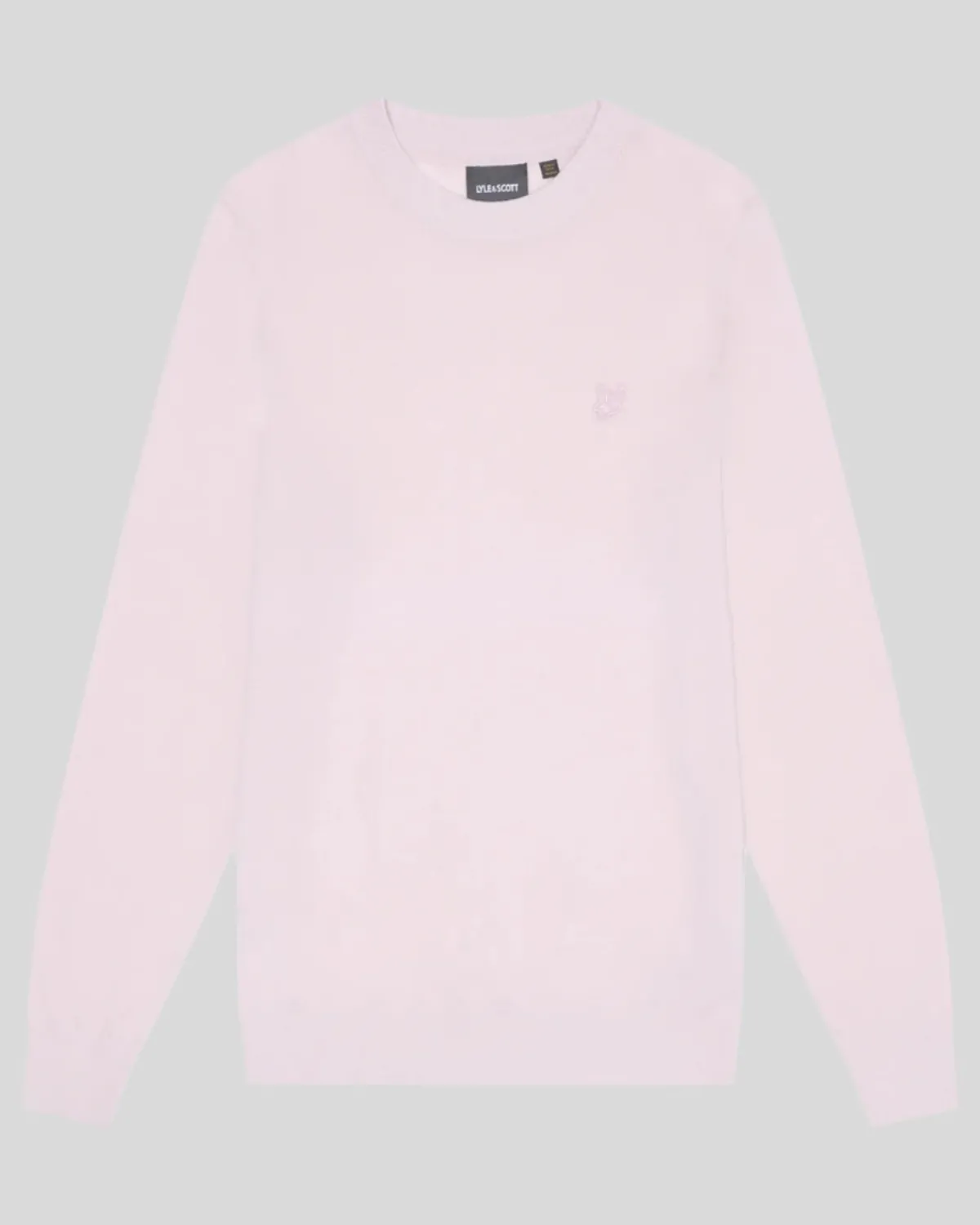 tonal_eagle_merino_rundhalspullover_4-5.webp Lyle & Scott Reframed | Pullover & Strickwaren<Tonal Eagle Merino Rundhals-Pullover PinkSalt