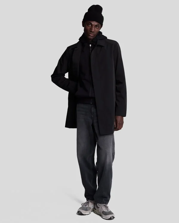 Lyle & Scott Reframed | Mäntel & Jacken<Tonal Eagle Mittellanger Automantel JetBlack