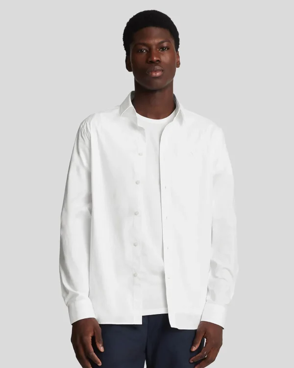 Lyle & Scott Reframed | Hemden<Tonal Eagle Pflegeleichtes Popeline-Hemd White