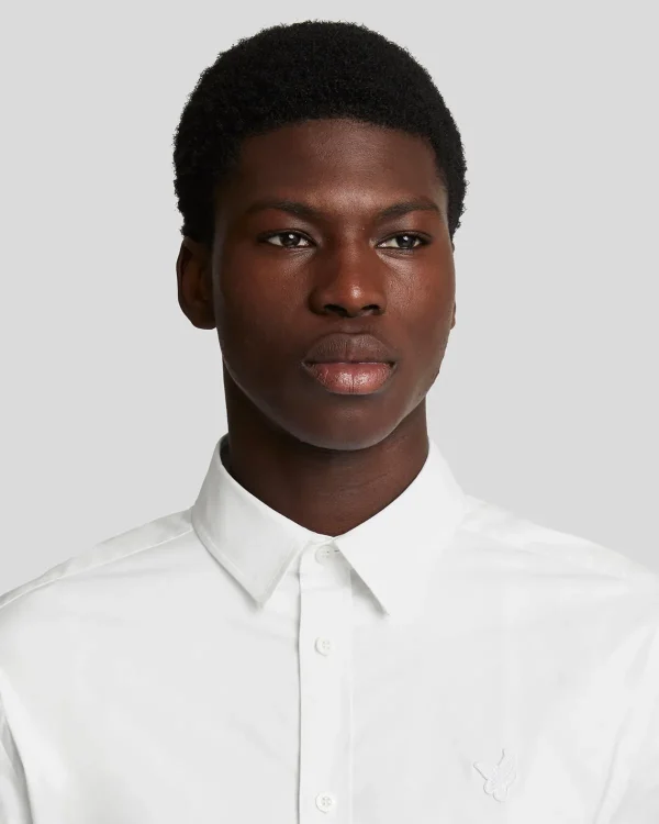 Lyle & Scott Reframed | Hemden<Tonal Eagle Pflegeleichtes Popeline-Hemd White