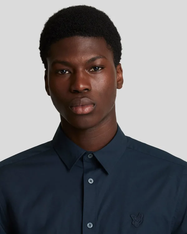 Lyle & Scott Reframed | Hemden<Tonal Eagle Pflegeleichtes Popeline-Hemd DarkNavy