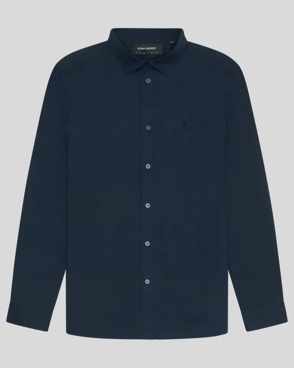 Lyle & Scott Reframed | Hemden<Tonal Eagle Pflegeleichtes Popeline-Hemd DarkNavy