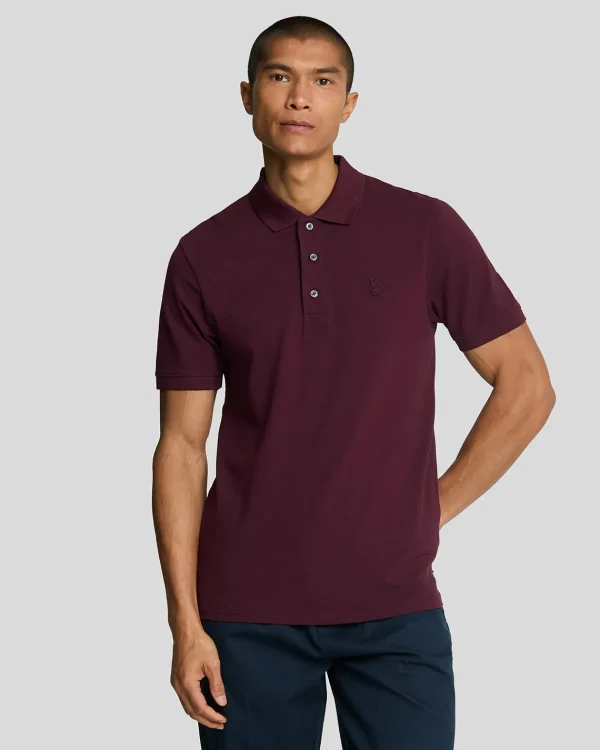 Lyle & Scott Reframed | Polohemden<Tonal Eagle Polohemd Burgund