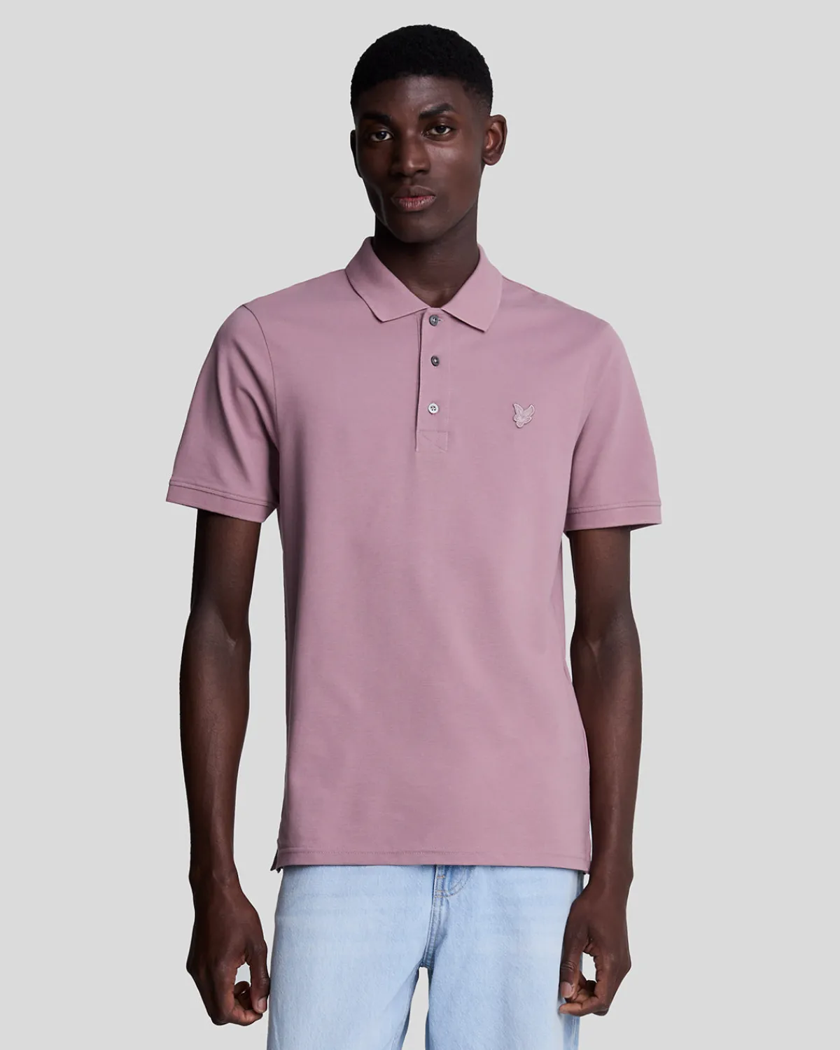 tonal_eagle_polohemd_0-7.webp Lyle & Scott Reframed | Polohemden<Tonal Eagle Polohemd MountainThistle