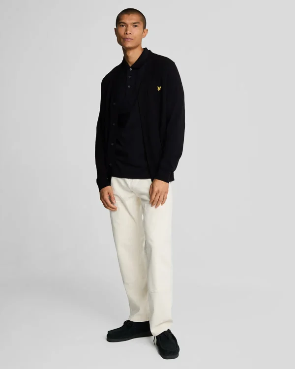 Lyle & Scott Reframed | Polohemden<Tonal Eagle Polohemd Pechschwarz
