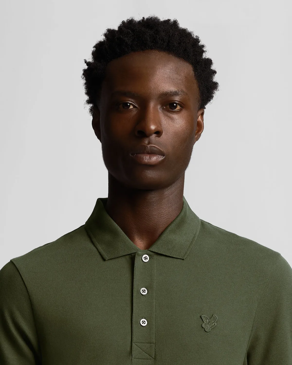 tonal_eagle_polohemd_3-9.webp Lyle & Scott Polohemden<Tonal Eagle Polohemd Olive