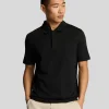 Lyle & Scott Reframed | Polohemden<Tonal Eagle Polohemd aus superfeiner Baumwolle JetBlack