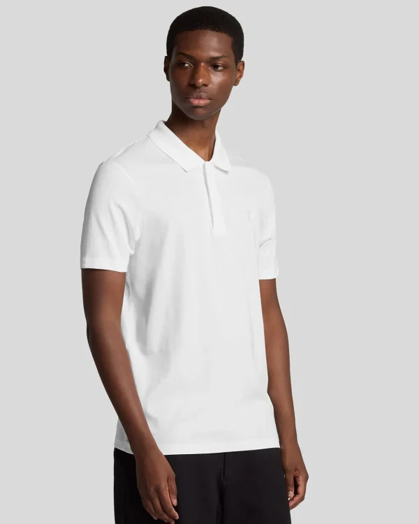 Lyle & Scott Reframed | Polohemden<Tonal Eagle Polohemd aus superfeiner Baumwolle White