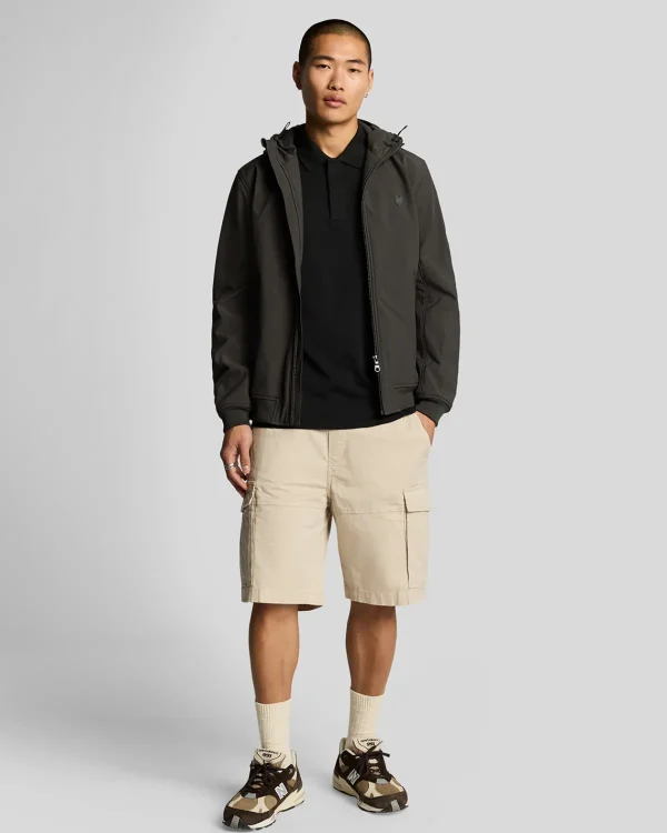 Lyle & Scott Reframed | Polohemden<Tonal Eagle Polohemd aus superfeiner Baumwolle JetBlack