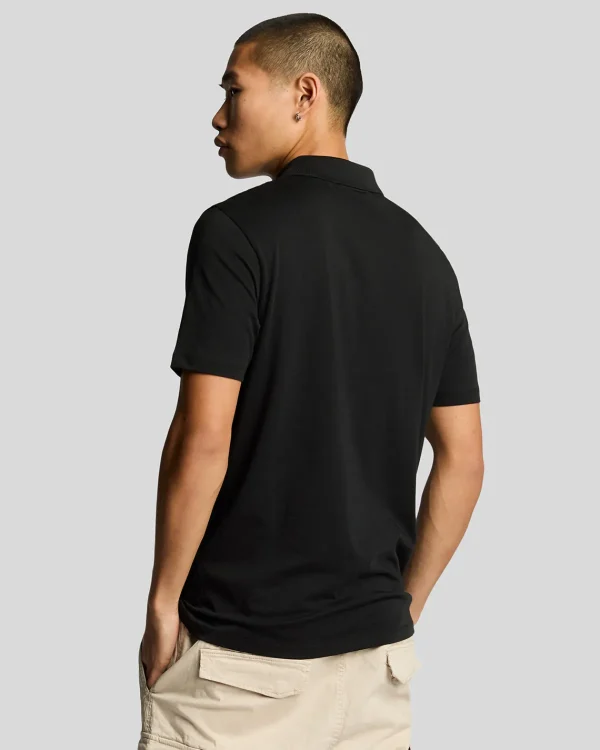 Lyle & Scott Reframed | Polohemden<Tonal Eagle Polohemd aus superfeiner Baumwolle JetBlack