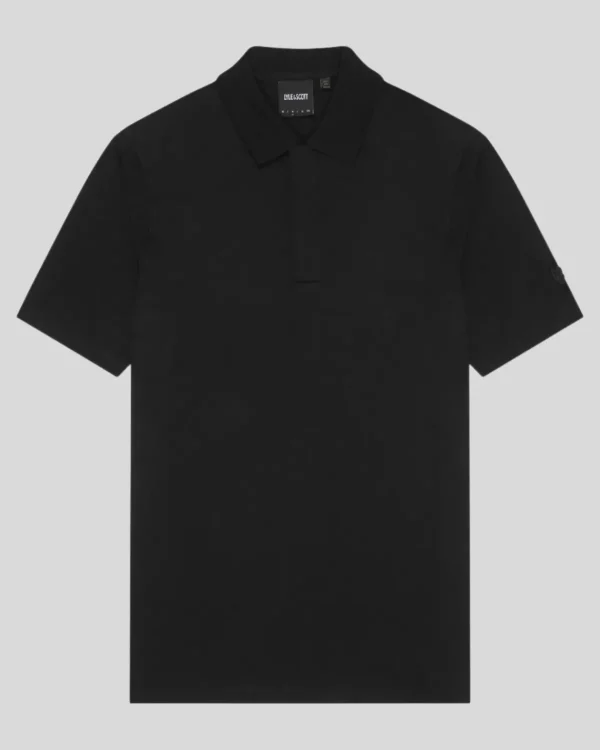 Lyle & Scott Reframed | Polohemden<Tonal Eagle Polohemd aus superfeiner Baumwolle JetBlack