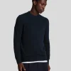 Lyle & Scott Reframed<Tonal Eagle Pullover mit Rundhalsausschnitt aus Lambswool DarkNavy