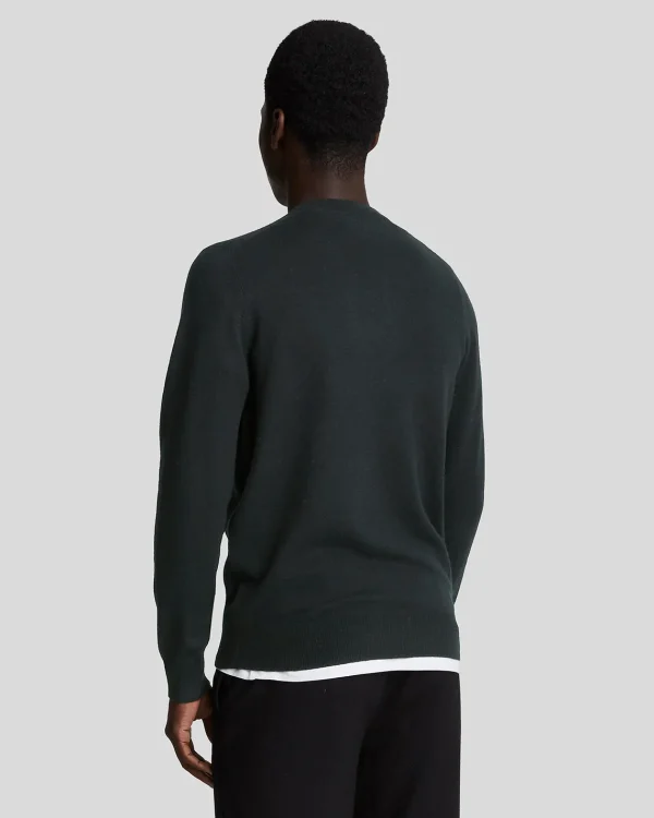 Lyle & Scott Reframed<Tonal Eagle Pullover mit Rundhalsausschnitt aus Lambswool JetBlack