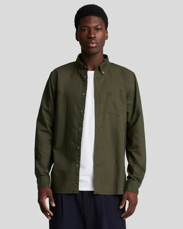 Lyle & Scott Reframed | Hemden<Tonal Eagle Schlichtes Oxford Hemd Olive