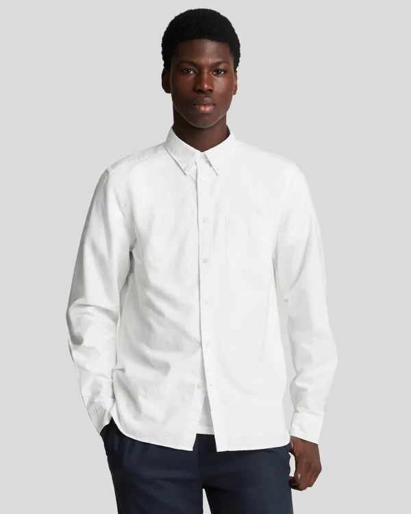 Lyle & Scott Hemden<Tonal Eagle Schlichtes Oxford Hemd White