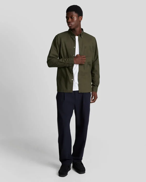 Lyle & Scott Reframed | Hemden<Tonal Eagle Schlichtes Oxford Hemd Olive