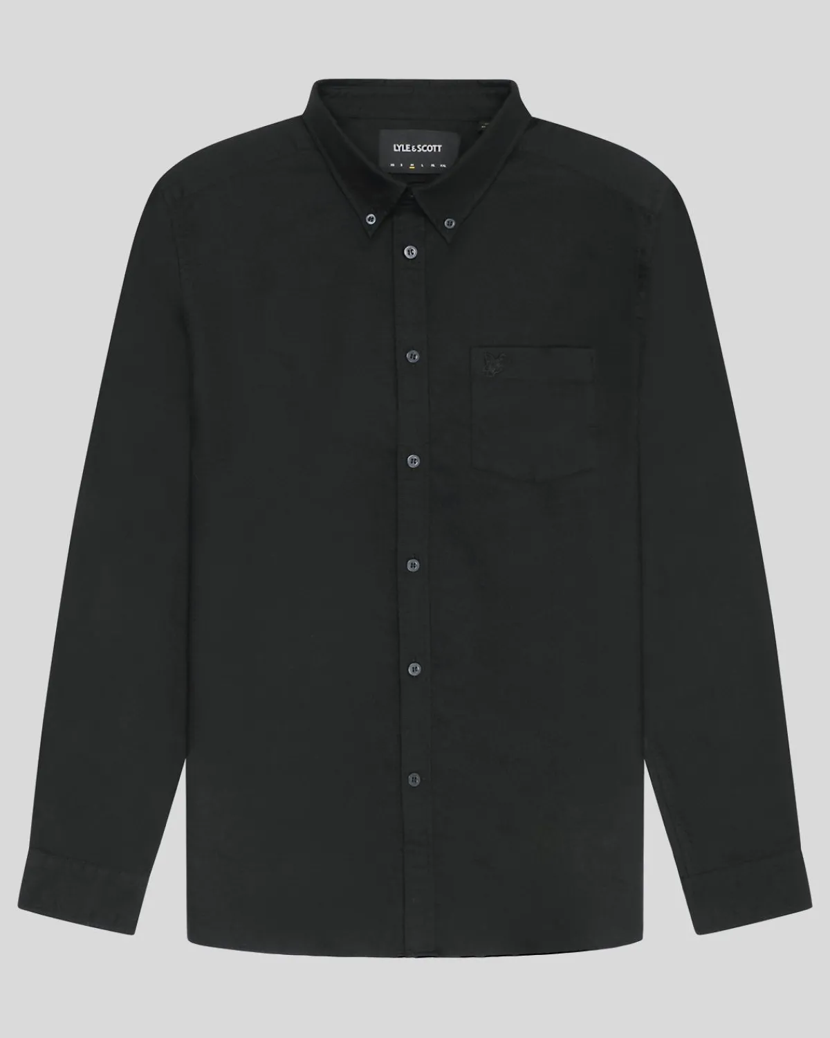 tonal_eagle_schlichtes_oxford_hemd_4.webp Lyle & Scott Reframed | Hemden<Tonal Eagle Schlichtes Oxford Hemd JetBlack
