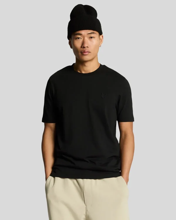 Lyle & Scott Reframed | T-shirts<Tonal Eagle T-Shirt aus superfeiner Baumwolle JetBlack