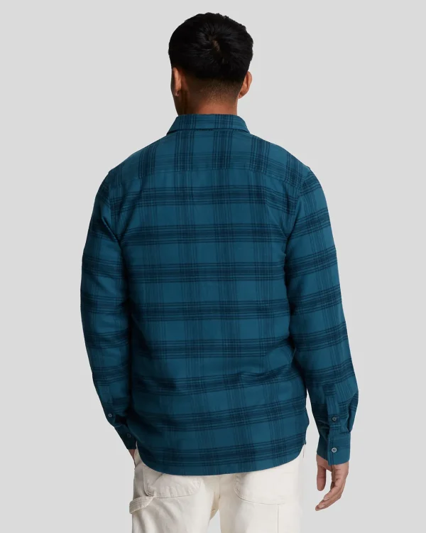 Lyle & Scott Hemden<Tonal kariertes Flanellhemd DarkNavy/DarkDenim