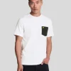 Lyle & Scott Vermächtnis | T-shirts<T-Shirt mit Kontrasttaschen Weiß/JetSchwarz