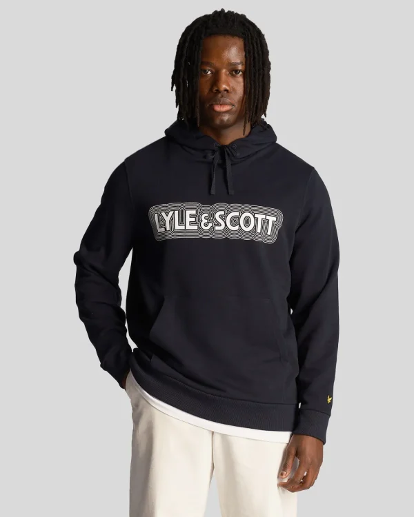 Lyle & Scott Kapuzenpullover<Vibrations Print Hoodie DunkleMarine