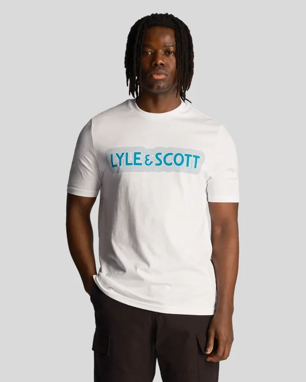 Lyle & Scott Vermächtnis | T-shirts<Vibrations Print T-Shirt Weiß