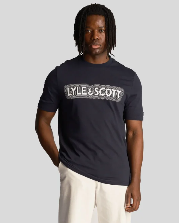 Lyle & Scott T-shirts<Vibrations Print T-Shirt DunkleMarine