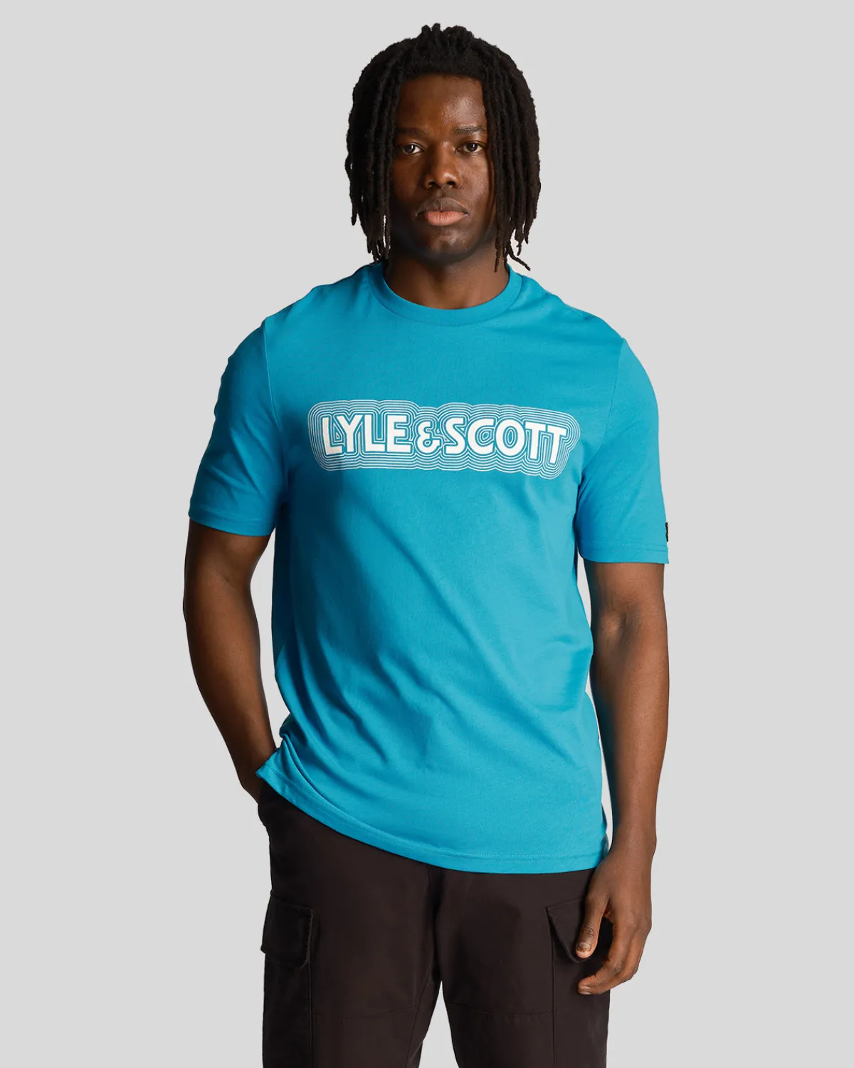 vibrations_print_tshirt_0.webp Lyle & Scott Vermächtnis | T-shirts<Vibrations Print T-Shirt Freizeitblau