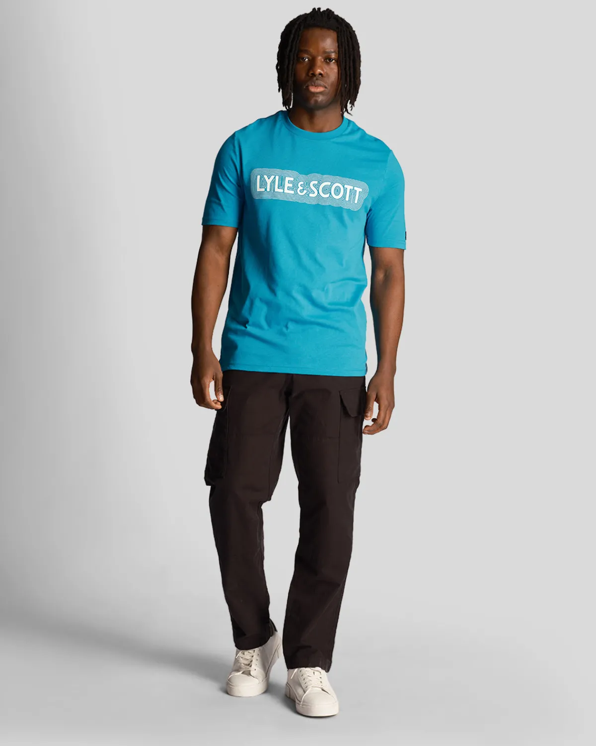 vibrations_print_tshirt_1.webp Lyle & Scott Vermächtnis | T-shirts<Vibrations Print T-Shirt Freizeitblau