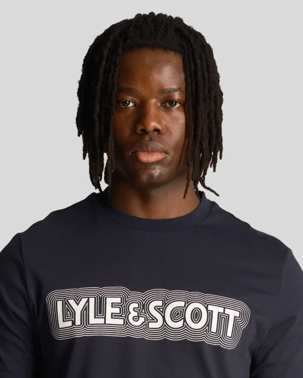 Lyle & Scott T-shirts<Vibrations Print T-Shirt DunkleMarine