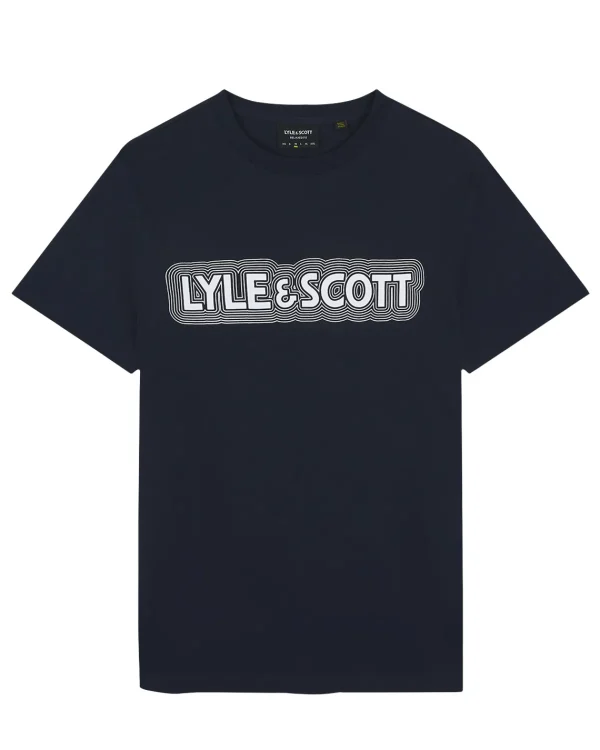 Lyle & Scott T-shirts<Vibrations Print T-Shirt DunkleMarine