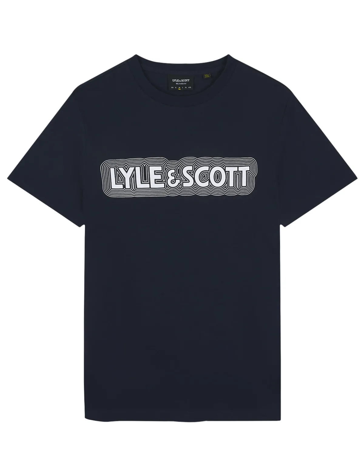 vibrations_print_tshirt_4-2.webp Lyle & Scott T-shirts<Vibrations Print T-Shirt DunkleMarine