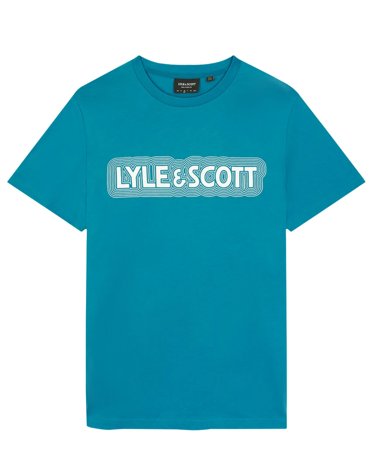 vibrations_print_tshirt_4.webp Lyle & Scott Vermächtnis | T-shirts<Vibrations Print T-Shirt Freizeitblau