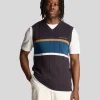 Lyle & Scott Drehbuchsticke<Volley Streifen Strickweste DunkleMarine