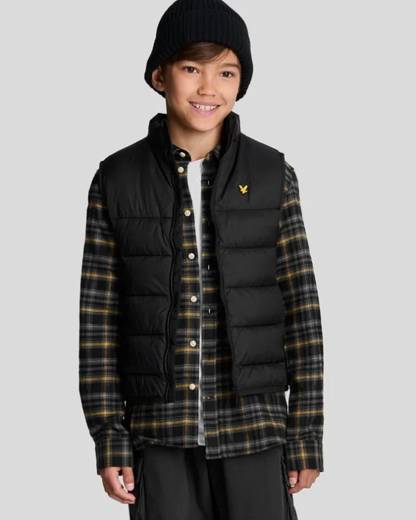Lyle & Scott Kinder Mäntel & Jacken<Wattierte Kinderweste Pechschwarz
