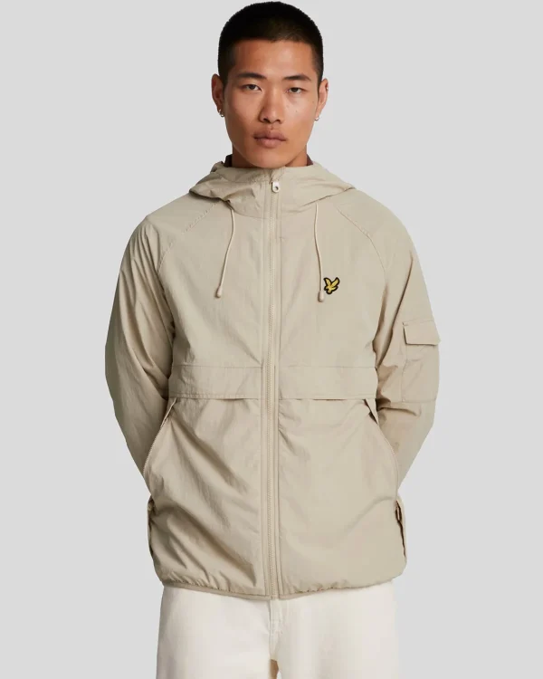 Lyle & Scott Vermächtnis<Windbreaker Jacke mit Kapuze Stone