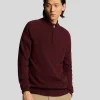 Lyle & Scott 150 Jahre Strickwaren | Pullover & Strickwaren<150 Year Knitwear - 1/4 Zip Pullover BurgundischesHeidekraut