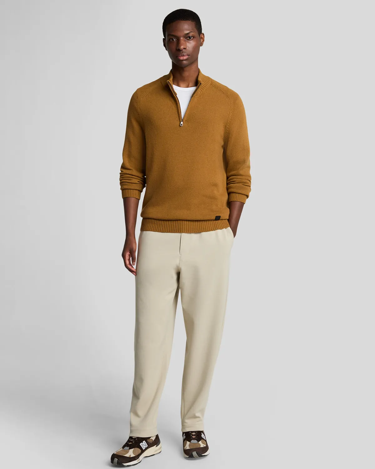 year_knitwear___zip_pullover_1-1.webp Lyle & Scott 150 Jahre Strickwaren | Pullover & Strickwaren<150 Year Knitwear - 1/4 Zip Pullover GoldenHeather