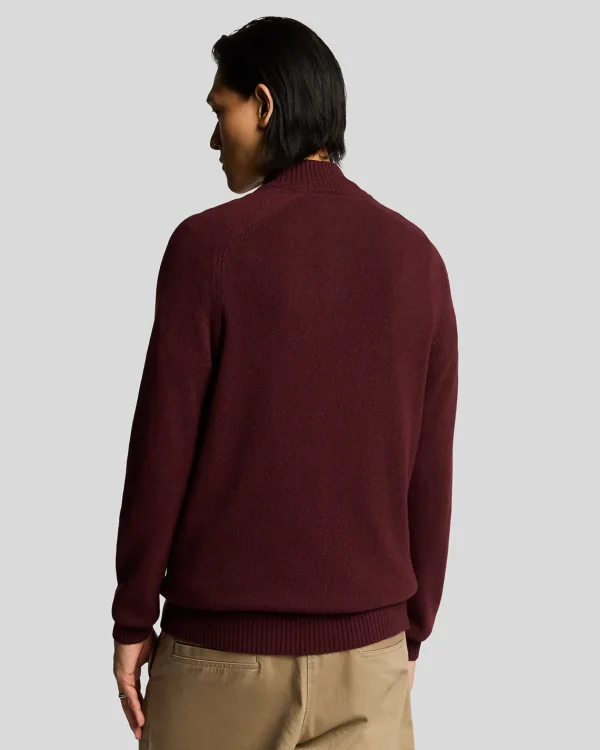 Lyle & Scott 150 Jahre Strickwaren | Pullover & Strickwaren<150 Year Knitwear - 1/4 Zip Pullover BurgundischesHeidekraut