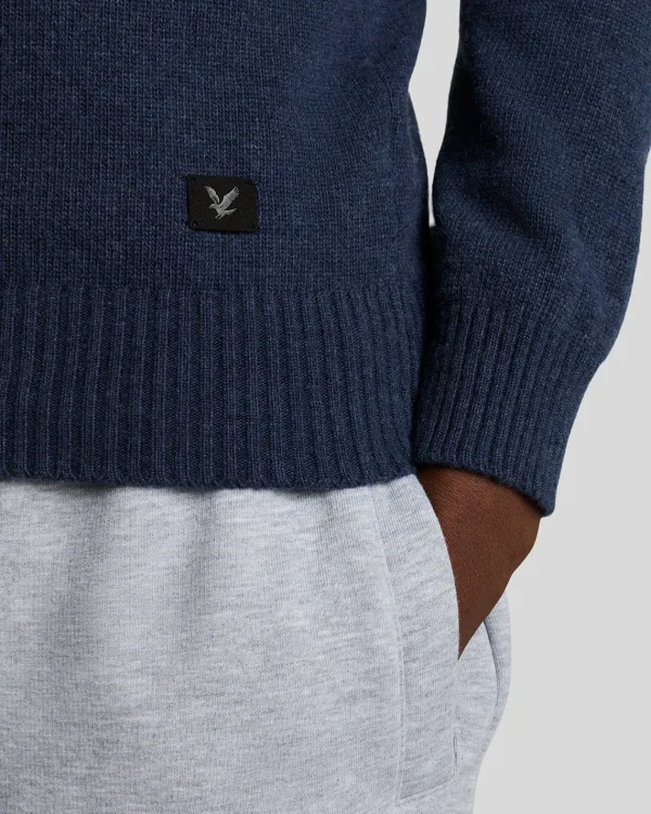 Lyle & Scott 150 Jahre Strickwaren | Pullover & Strickwaren<150 Year Knitwear - 1/4 Zip Pullover NavyHeather