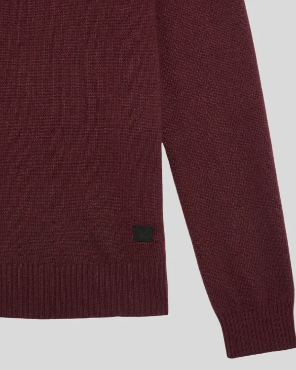Lyle & Scott 150 Jahre Strickwaren | Pullover & Strickwaren<150 Year Knitwear - 1/4 Zip Pullover BurgundischesHeidekraut