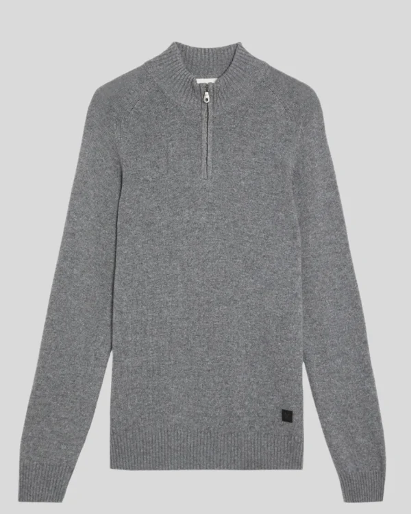 Lyle & Scott 150 Jahre Strickwaren | Pullover & Strickwaren<150 Year Knitwear - 1/4 Zip Pullover GrauHeather