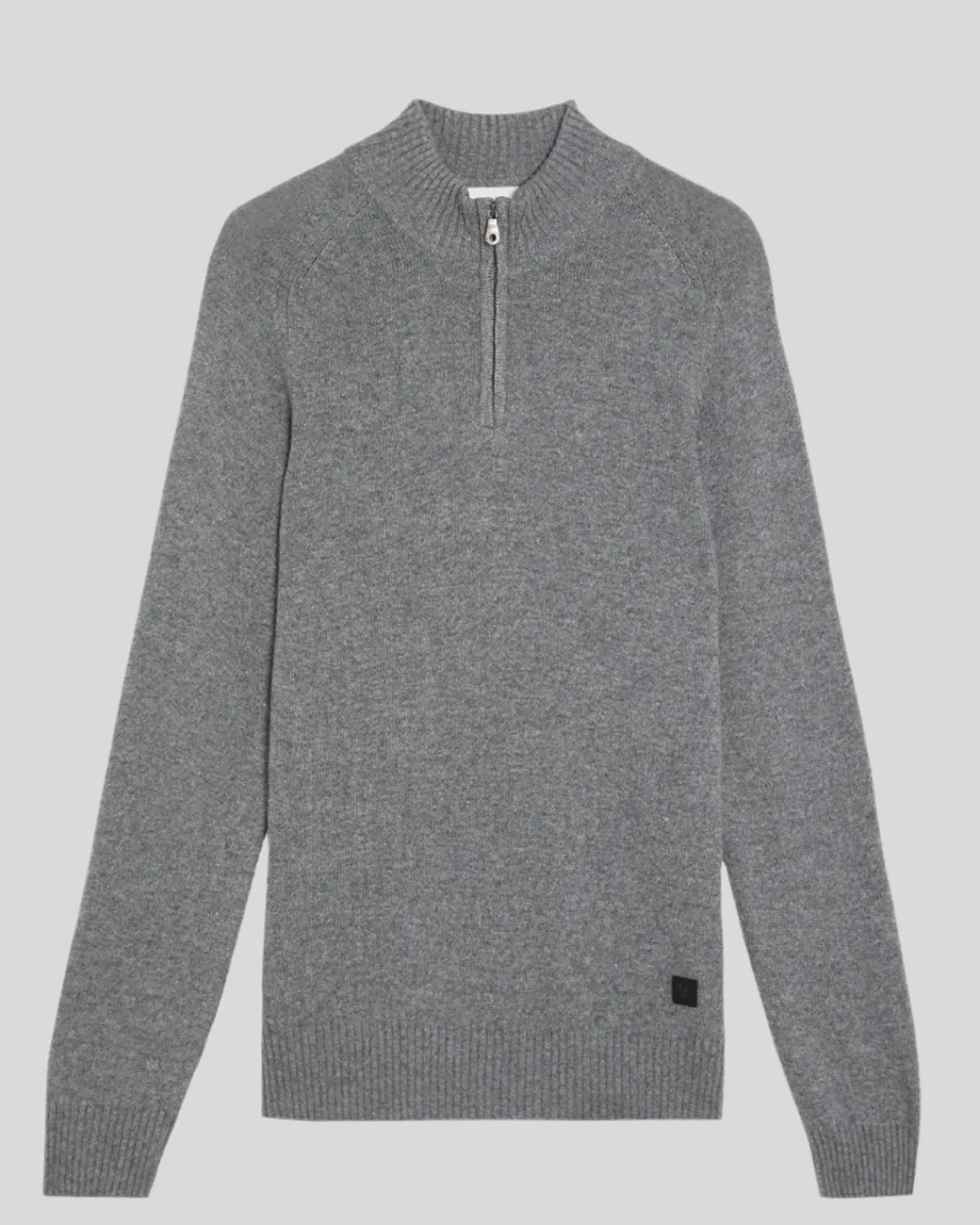 year_knitwear___zip_pullover_7.webp Lyle & Scott 150 Jahre Strickwaren | Pullover & Strickwaren<150 Year Knitwear - 1/4 Zip Pullover GrauHeather