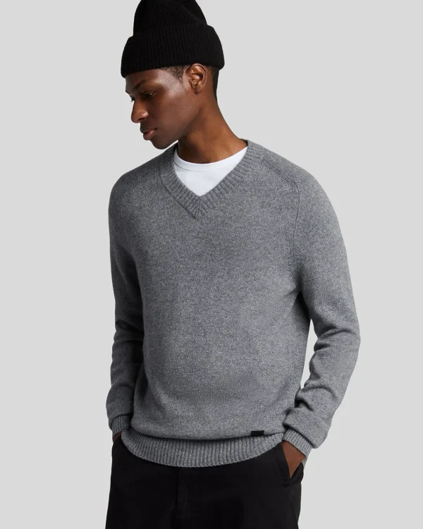 Lyle & Scott 150 Jahre Strickwaren | Pullover & Strickwaren<150 Year Knitwear - Pullover mit V-Ausschnitt GreyHeather