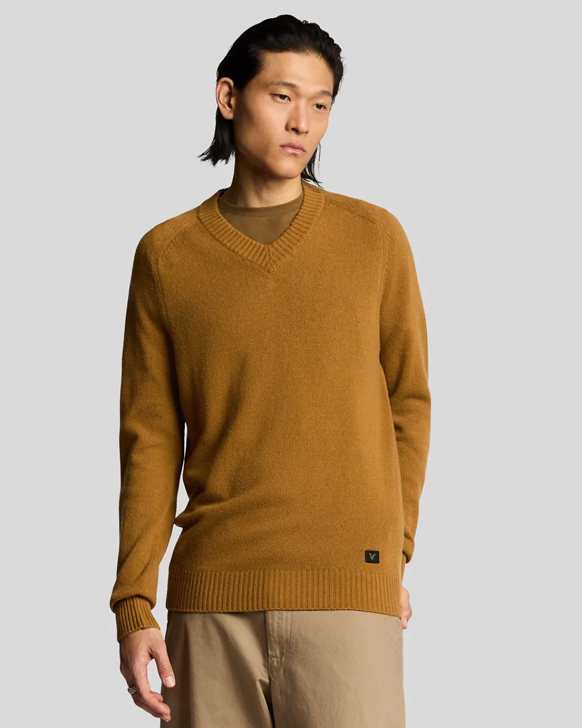 year_knitwear__pullover_mit_vausschnitt_0-2.webp Lyle & Scott 150 Jahre Strickwaren | Pullover & Strickwaren<150 Year Knitwear - Pullover mit V-Ausschnitt GoldenHeather
