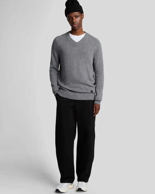 Lyle & Scott 150 Jahre Strickwaren | Pullover & Strickwaren<150 Year Knitwear - Pullover mit V-Ausschnitt GreyHeather