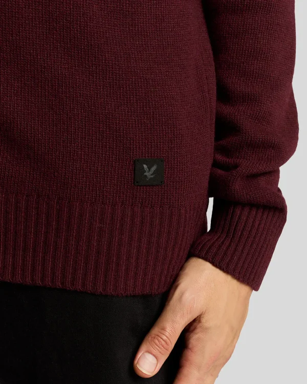 Lyle & Scott 150 Jahre Strickwaren | Pullover & Strickwaren<150 Year Knitwear - Pullover mit V-Ausschnitt BurgundyHeather