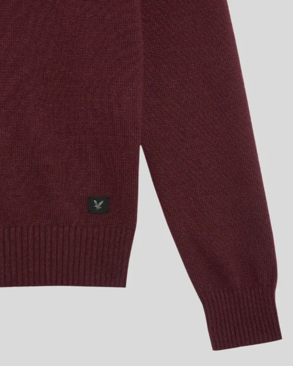 Lyle & Scott 150 Jahre Strickwaren | Pullover & Strickwaren<150 Year Knitwear - Pullover mit V-Ausschnitt BurgundyHeather